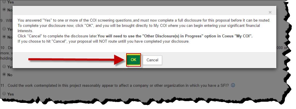 5. If you need more information on a specific question, click the (i) link. Figure 3 - Certification Questions Info Button 6.