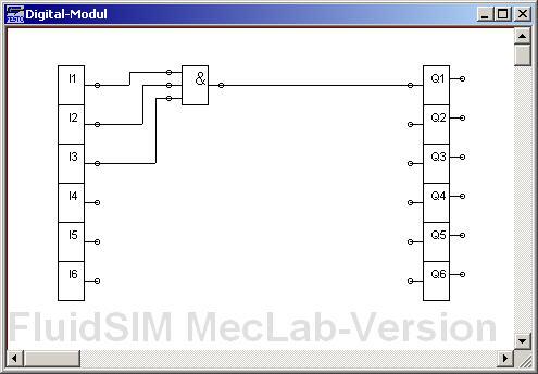 26. Transfer the following logic circuits to FluidSIM and study the circuit's behaviour by setting the input channels I1