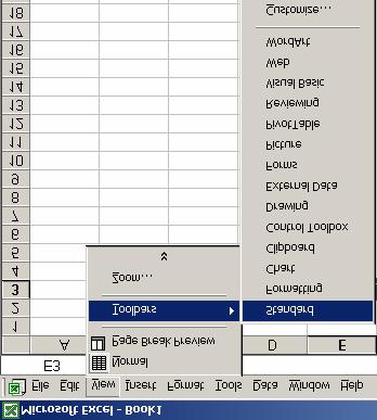 This activity shows how to use a spreadsheet to draw line graphs. Open a new Excel workbook and look for the Standard Toolbar.