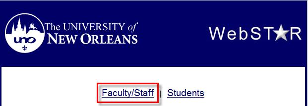 5 Step 4. Select the Faculty/Staff link.