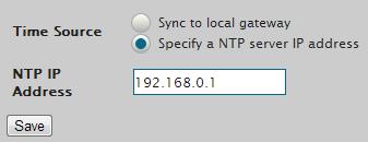 If using Specify a NTP server IP address, enter an IP address in the NTP IP Address text box. 6. Click Save. Click OK. 7.