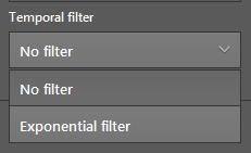1.2 Setting the capture mode ) Exposure time ( 7.1.3 Setting the exposure time ) Filter ( 7.1.5 Setting the filters ) 7.1.5 Setting the filters The repeatability is optimised using the filters "Spatial filter" and "Temporal filter".