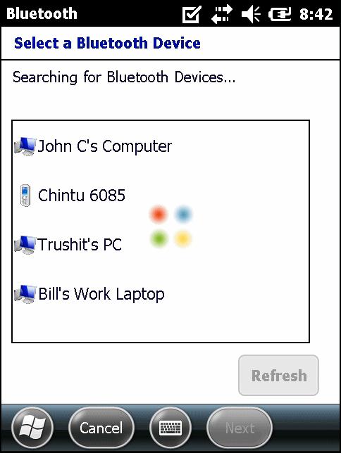 To find Bluetooth devices in the area: 1. Ensure that Bluetooth is enabled on both devices. 2. Ensure that the Bluetooth device to discover is in discoverable and connectable modes. 3.