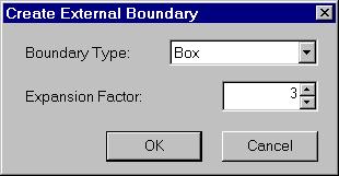 Add External The EXTERNAL boundary, as defined in PHASE2, encompasses all other model boundaries, and defines the extents of the