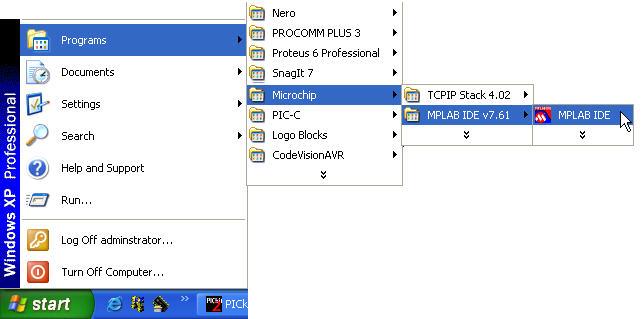 Initial Recommendation of MPLAB C30 Open Program MPLAB IDE, click