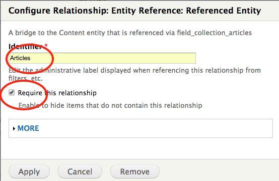 Add Relationship: Entity Reference: