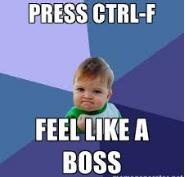 Ctrl F will change your life!