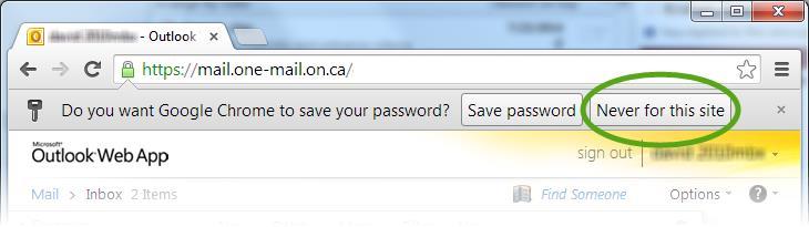 (2) Enter user name (ending with @oneid.on.ca ) and password. (3) Click Sign in.