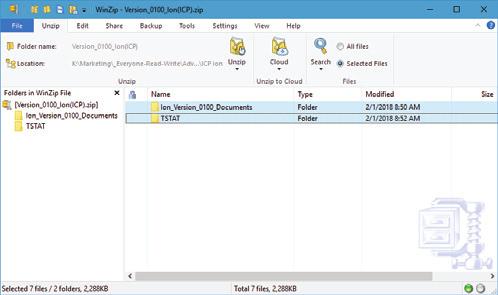Highlight the TTAT folder in the WinZip window by clicking on the folder icon ONCE to highlight the proper folder to be downloaded to the micro D card.