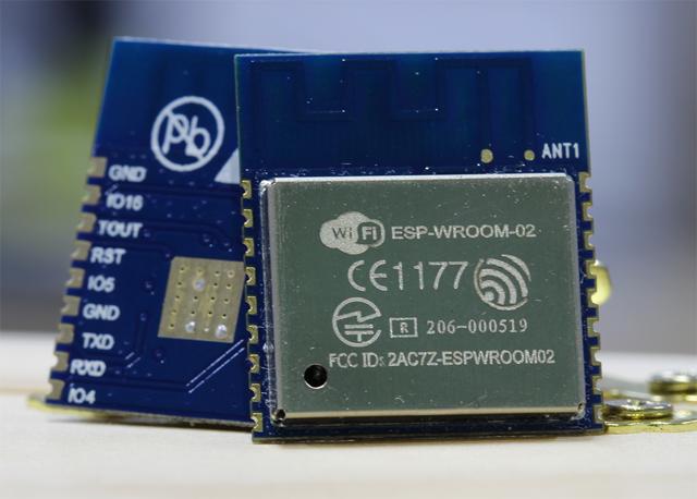 ESP-WROOM-02 Wi-Fi Module ESP-WROOM-02 is an IoT Wi-Fi module that integrates the ESP8266, code flash memory, TCP/IP network stacks, low-power 32-bit MCU, 10-bit ADC, and HSPI/ UART/PWM/I2S