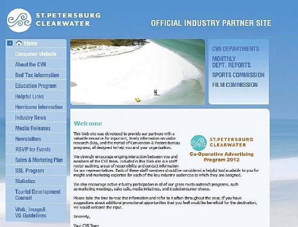 DON T MISS THE OPPORTUNITY TO PARTICIPATE! Log on to www.pinellascvb.com and click on the 2013 cooperative advertising program logo to access the online co-op system.