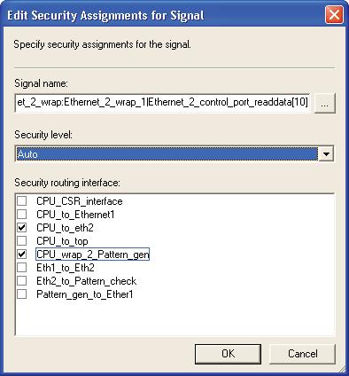 Page 22 Security Assignments to Signals Figure 18. Security Assignments Dialog Box (Note 1) Note to Figure 18: (1) Signals can be assigned to multiple regions.