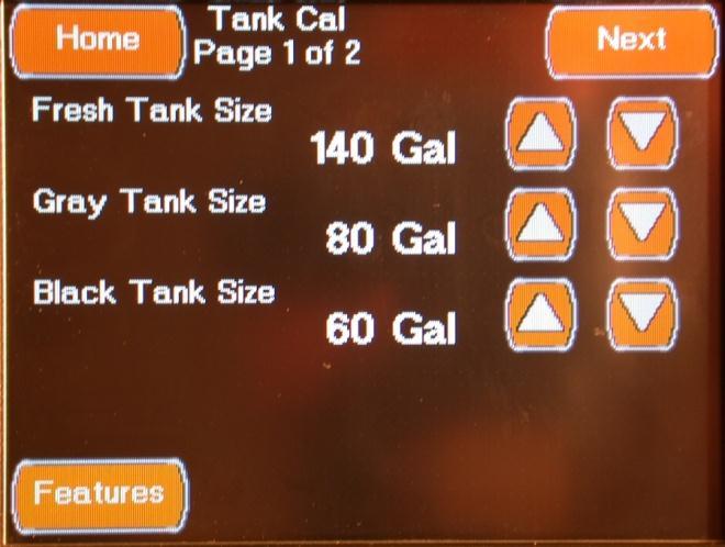 FEATURES TANK CALIBRATION SCREENS FEATURES TANK CALIBRATION SCREEN 1 ESSEX TANK CALIBRATION SCREEN 1 KING AIRE TANK CALIBRATION SCREEN 1 The first Tank Cal screen is accessed by pressing the Tank