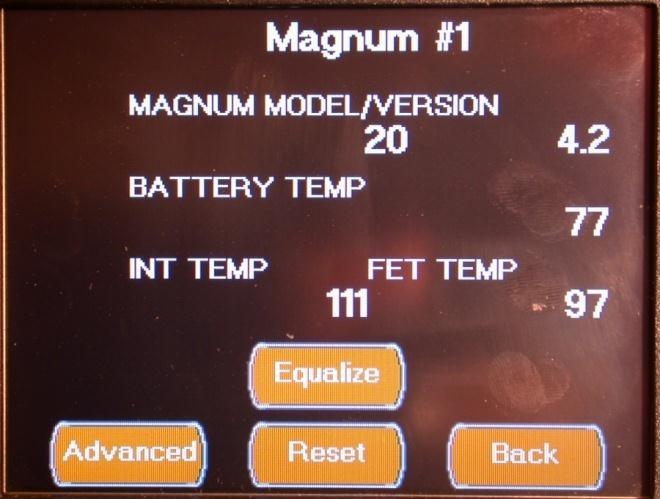 DC POWER SCREENS MAGNUM STATUS SCREEN The DC Power (Settings) Magnum Status Screen displays the following Status Values: Magnum Model/Version This value is read from the inverter via the Inverter
