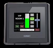 wall-mounted Q-SYS network touch screen