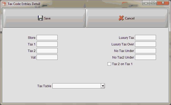 In the Settings1 tab, select the tax code from the Sales Tax Code drop-down list, then click on Save. The tax code will be assigned to that style.