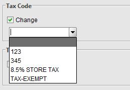 To assign the tax code to a brand, department, and/or type, go to the Auto Pricing screen located under Settings> Options> Pricing> Auto Pricing.