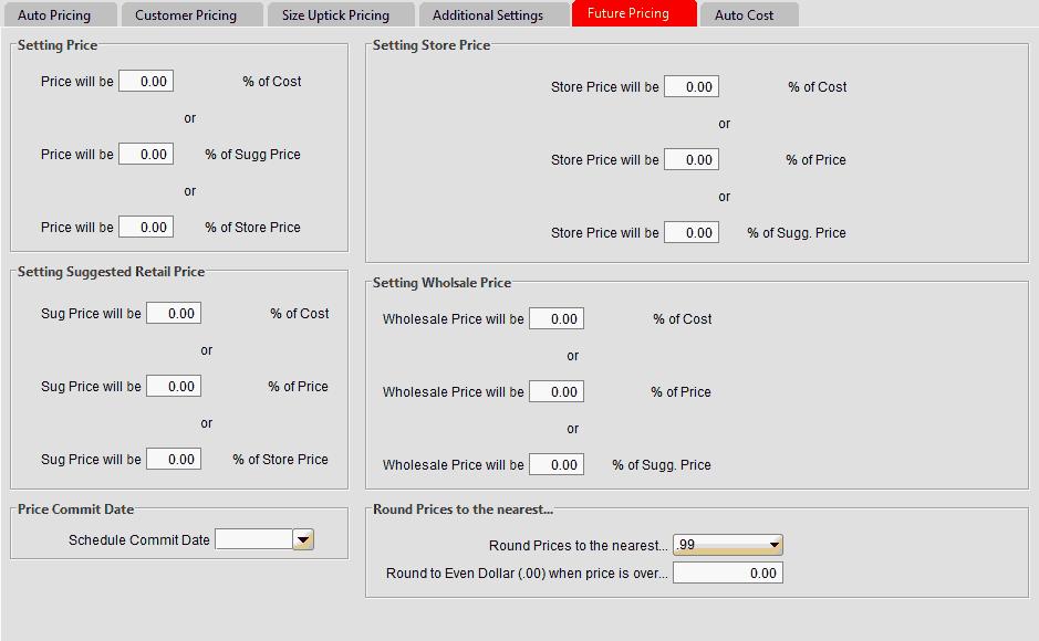 display. There you can set up pricing codes (e.g., A, B, C, D, etc.) and apply a discount to each one.