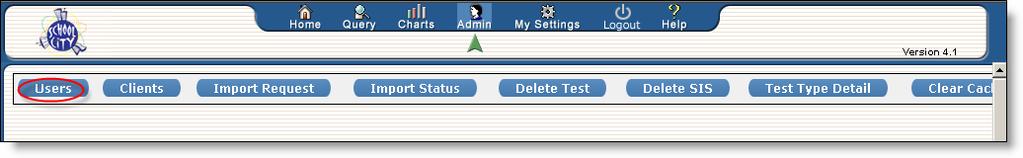 2 User Account Administration If you have been assigned rights to manage user accounts for SChool-Plan DMM, you will see the Admin icon on the Application Menu (See Fig.1). You can then: 1.