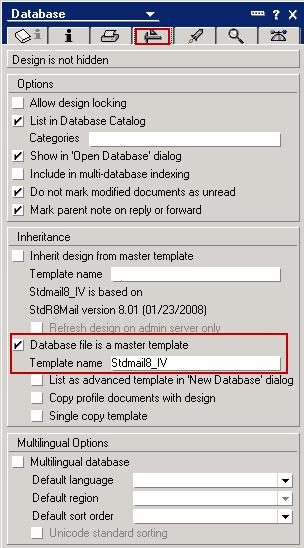 Select Database file is master template. 9.