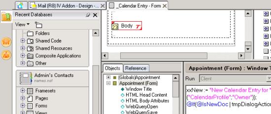 Installing the Avaya Equinox Add-in for IBM Lotus Notes Figure 5: Body field in calendar entry form 8.