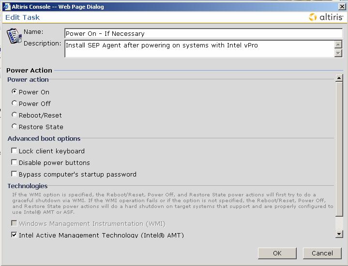 Figure 6: Leveraging Intel vpro for SEP Agent Deployment o Dell Client Manager collections and BIOS/HW inventory data can be used to target Symantec Endpoint