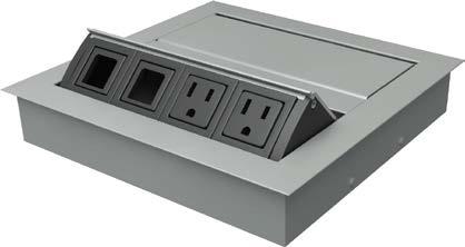 See page 2-5 of Table Solutions PPD10-A 2 Power, 2 Blank, 72" Cord, Silver Aluminum $347 PPD20 One