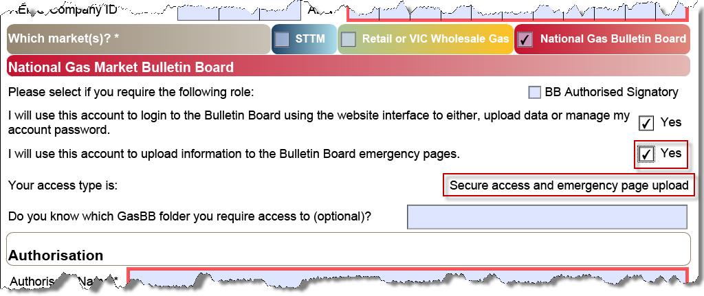 2. Secure access and emergency page upload is the second level of access enabling users to upload information to the BB as well as providing access to upload information to the emergency web page.