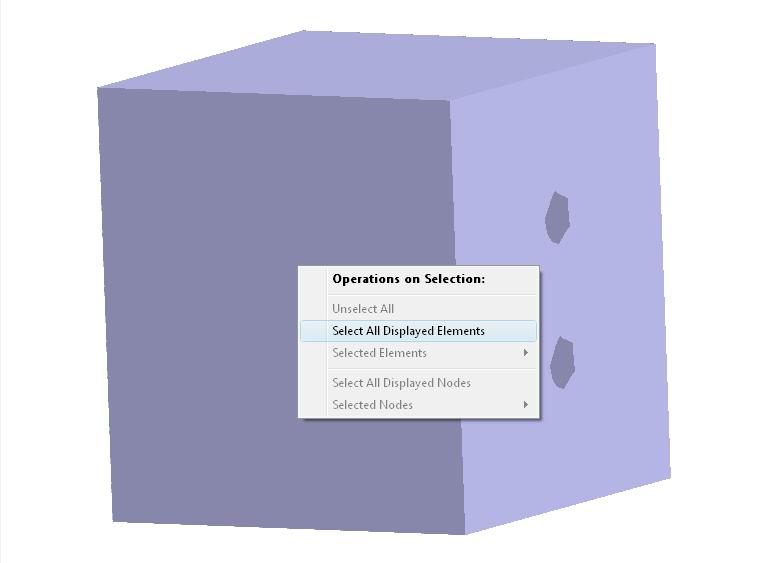 Figure 9: Select all displayed elements in the GUI. Hold down the right-click button and move the mouse to move the model in the GUI.