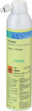 AESCULAP PROCESSING Sterilit POWER SYSTEMS GB600 6 Sterilit POWER SYSTEMS 300 ml GB600850 GB600860 GB600870 Sterilit POWER SYSTEMS SPRAY ADAPTOR for ELAN 4 air Sterilit POWER