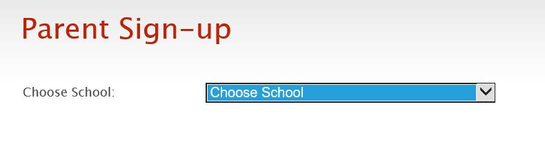 5. Use the dropdown to select your school.