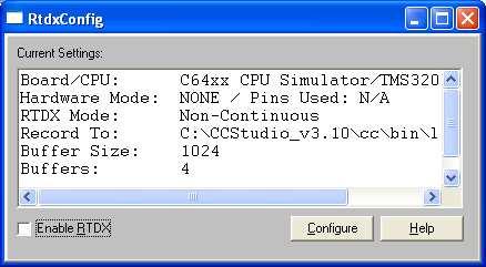 and select port configuration settings To open the RTDX Configuration Control, select Tools RTDX Configuration Control. Figure 5-27.