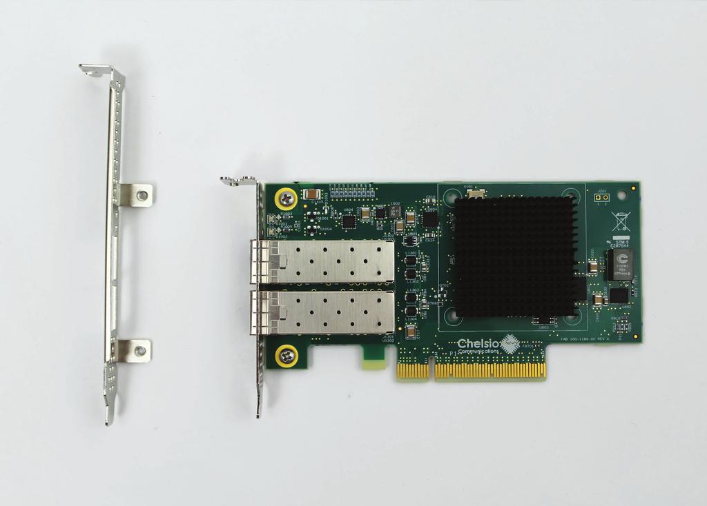 CHELSIO DUAL PORT 10GB MEMORY FREE ETHERNET ADAPTER SFP+ The Chelsio 10Gb network card connects the Mini or Mini XL directly to a fiber optic