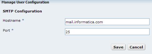 Configure SMTP Informatica Log Express Server allows you to share the collected log files with other users through email.
