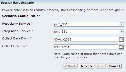 5. Informatica Log Express Server fetches all sessions that stopped responding during the