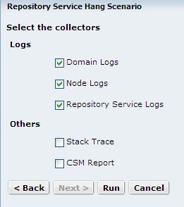 In case you are facing a Repository Service hang, do the following: 1. In Informatica Log Express, select the appropriate product/agent where you see the Repository Service hang. 2.