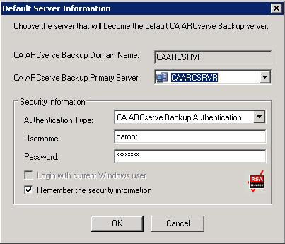 Figure 8 Server Configuration Dialog page Adding a Whitewater Gateway to CA ARCserve Backup Tasks When adding a Whitewater gateway to a CA ARCserve environment there is only one primary task that is