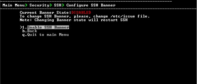 One Voice Operations Center Figure 20-3: SSH Log Level Manager 2. To configure the desired log level, choose the number corresponding to the desired level from the list, and then press Enter. 20.2.2 SSH Banner The SSH daemon restarts automatically.