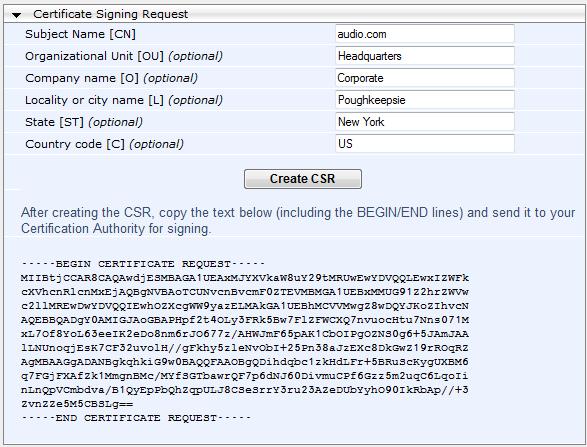 One Voice Operations Center C.1.2 MP-1xx Devices This section describes how to install Custom certificates on the MP 1xx devices. C.1.2.1 Step 1: Generate a Certificate Signing Request (CSR) This step describes how to generate a Certificate Signing Request (CSR).