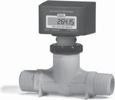 F-1000 DIGITAL PADDLEWHEEL FLOWMETER F1000 with Molded In-line Fitting 3/8, 1/2, 3/4, 1, 1-1/2, and 2 male pipe threads. Flow rate from.