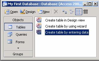 Click and drag an edge or border of the Database window to change its size. Click and drag the title bar of the Database window to change its position on the desktop.