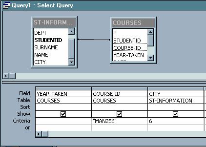 Then, From Query Menu select update query command, and write 1997 to cell of Update To row of YEAR-TAKEN field. Run the query. You will see a warning dialog box as shown below.