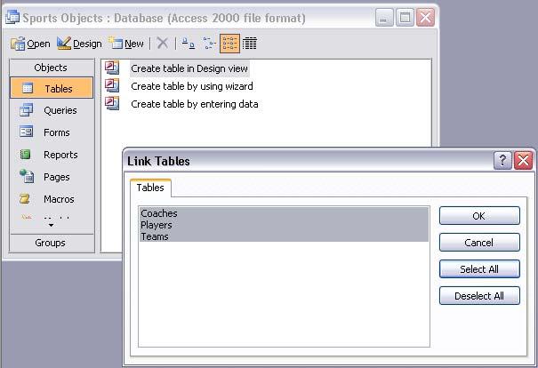 Laboratory Work: THE SWITHCHBOARD MANAGER Objectives To create a switchboard; To use the Link Tables command to associate tables in one database with the objects in a different database.