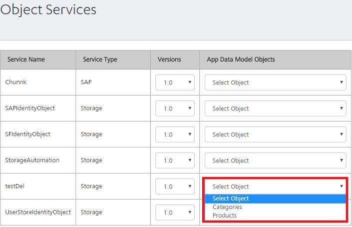 5. Object Services Kony MobileFabric Integration Service Admin Console User Guide Column Versions The version number selected while creating the service.
