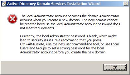 Close all open windows and log off the Server and log in using the Administrator account.