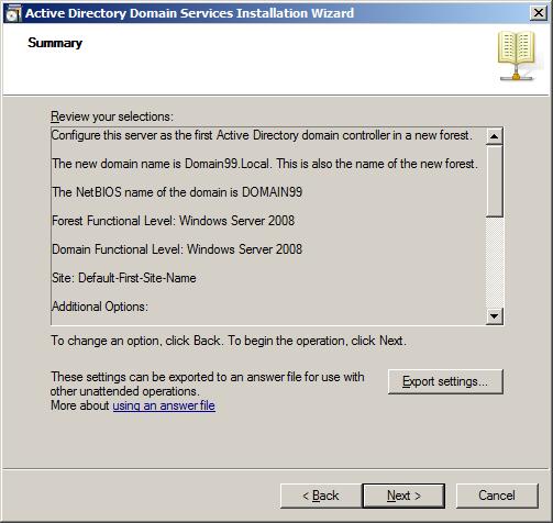 Configuring a Windows Server