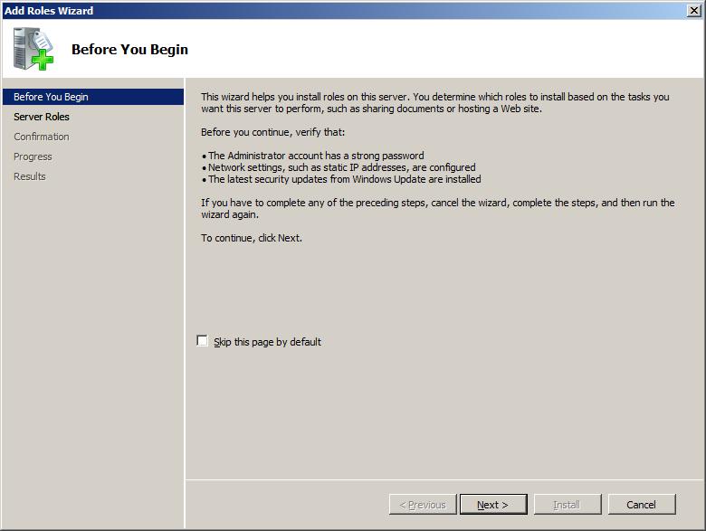 Configuring a Windows Server 2008 Machine 3.