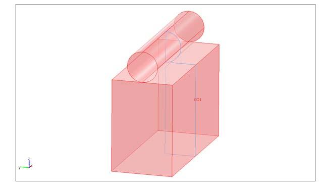 Cylinder Roller Contact Introduction Consider an infinitely long steel cylinder resting on a flat aluminum foundation, where both structures are elastic.