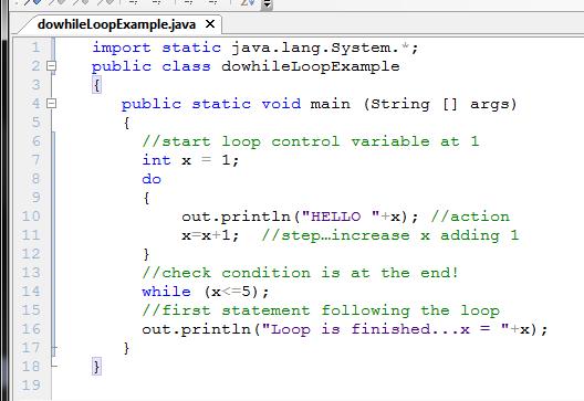 The do while loop The most significant difference between the while and the do while loop is