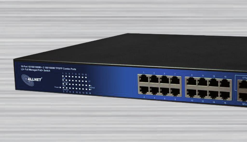 3at/af PoE, up to 30W per port Layer 2+ Full